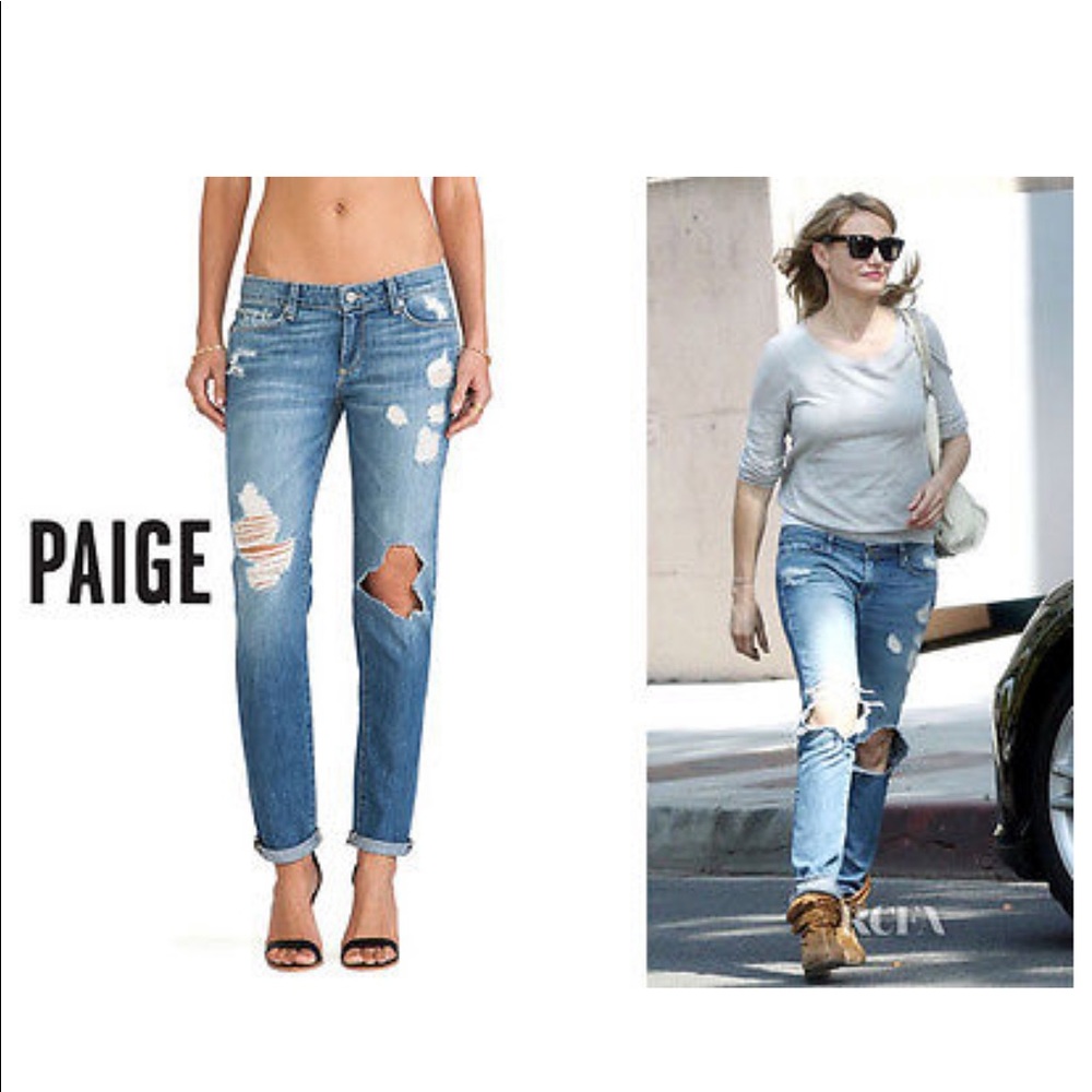 PAIGE Jimmy Jimmy Skinny Distressed Boyfriend